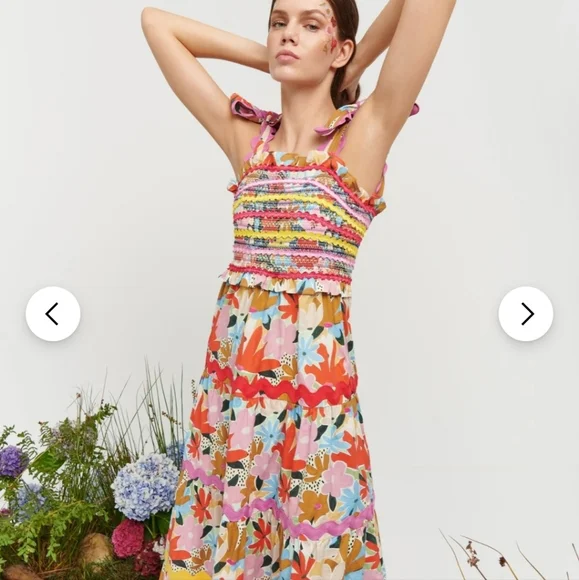 Celiab Nilsa dress midi colorful floral size small - Picture 2 of 4